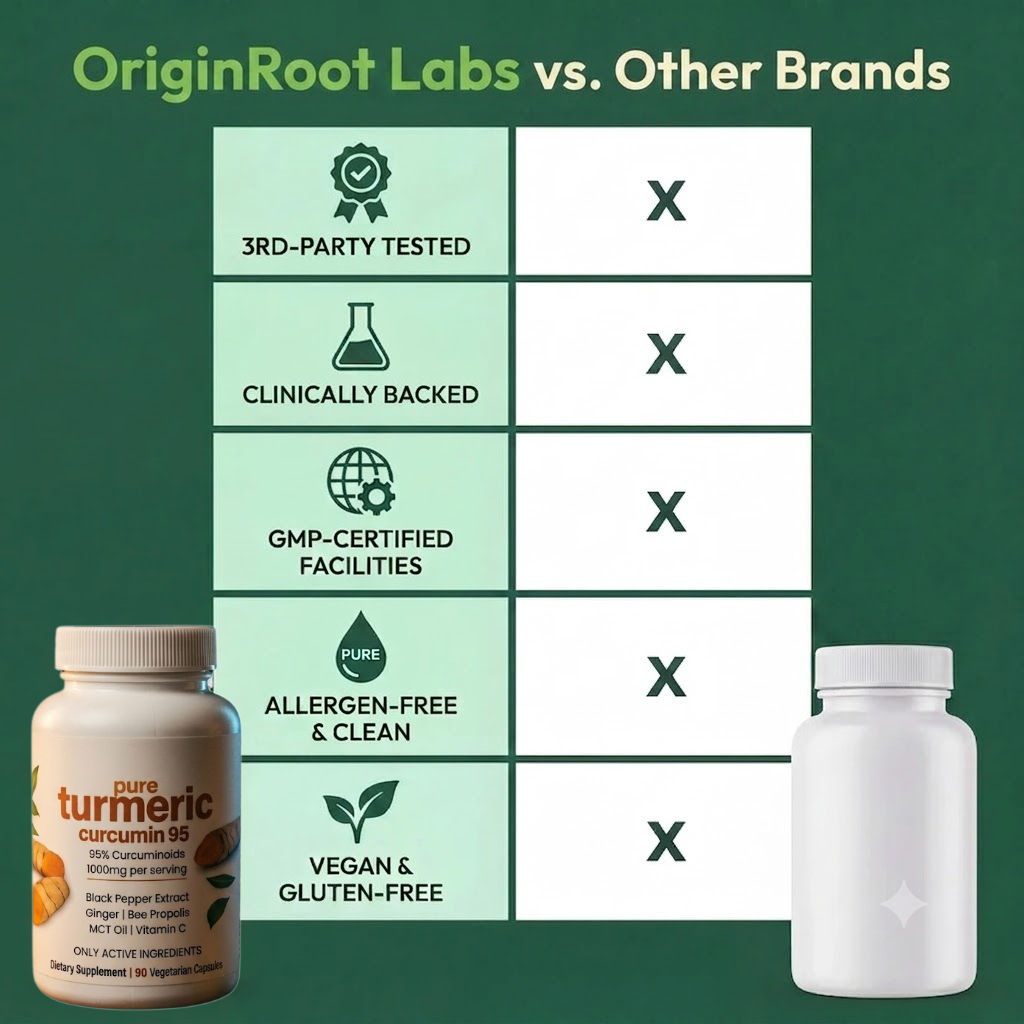 OriginRoot Curcumin Turmeric Capsules (1,000mg)